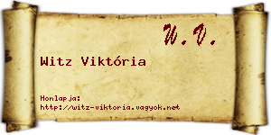 Witz Viktória névjegykártya